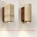 Axyaa Wabi Sabi Yellow Marble LED Wall Lamp for Home Decor
