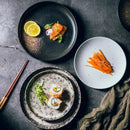 Axyaa Japanese Ceramic Plate Set for Breakfast, Steak, or Western Cuisine