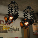 Axyaa Industrial Chandelier: Vintage Loft Telescopic Spotlights for Bar, Cafe, Clothing Store