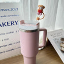 Axyaa Heart Bear Silicone Straw Caps for Stanley Cups - 10mm Straw Toppers
