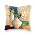 Axyaa Vase Flower Polyester Throw Pillowcase for Home Decor