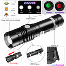 Axya 8000LM Zoomable USB Rechargeable LED Flashlight with T6/L2/V6 LEDs