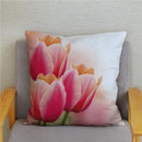 Axyaa Bedroom Tulip Flower Floral Cushion Cover Pillowcase for Sofa