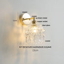 Axyaa Rotatable Clear Glass LED Wall Lamp with Pull Chain Switch