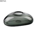 Axyaa Round Glass Vase Hydroponics Plant Pots Aesthetic Room Decor