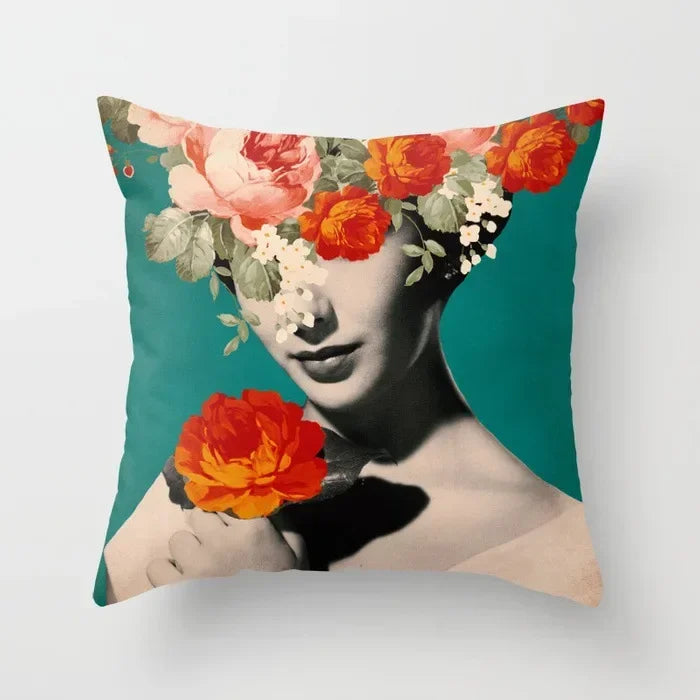Rose Flora Pattern Pillow Case by Axyaa - Decorative Cushion Covers