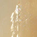 Axyaa Crystal Butterfly Moon Prism Suncatcher - Outdoor Rainbow Maker Fairy Garden Decor
