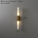 Axyaa LED Wall Lamp Modern Clear Glass Gold Dining Room Sconce