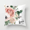 Axyaa Flower Pattern Decorative Sofa Cushion Cover Pillow Pink
