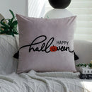 Axyaa Halloween Cartoon Embroidery Cushion Cover for Home Sofa Decor, 45x45 Square Pillowcase