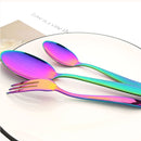 Axyaa Rainbow Stainless Steel Cutlery Set - Complete Dinnerware Set