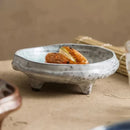 Axyaa Irregular Ceramic Dinner Plate High Foot Sushi Dessert Snack Specialty Tableware