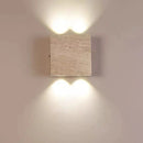 Axyaa Square Natural Stone LED Wall Lamp for Modern Minimalist Home Decor