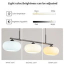 Axyaa Persimmon Pendant Light: Nordic LED Retro 3 Head Glass Lamp for Living Room
