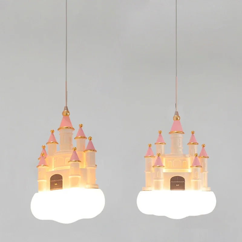 Axyaa Castle Chandelier LED Pendant Light for Children's Bedroom