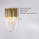Axyaa Luxury Crystal Wall Lamp for Modern Living Room and Staircase Walls