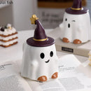 Axya Cute Ghost Ceramic Mug with Cover - Halloween Easter Gift