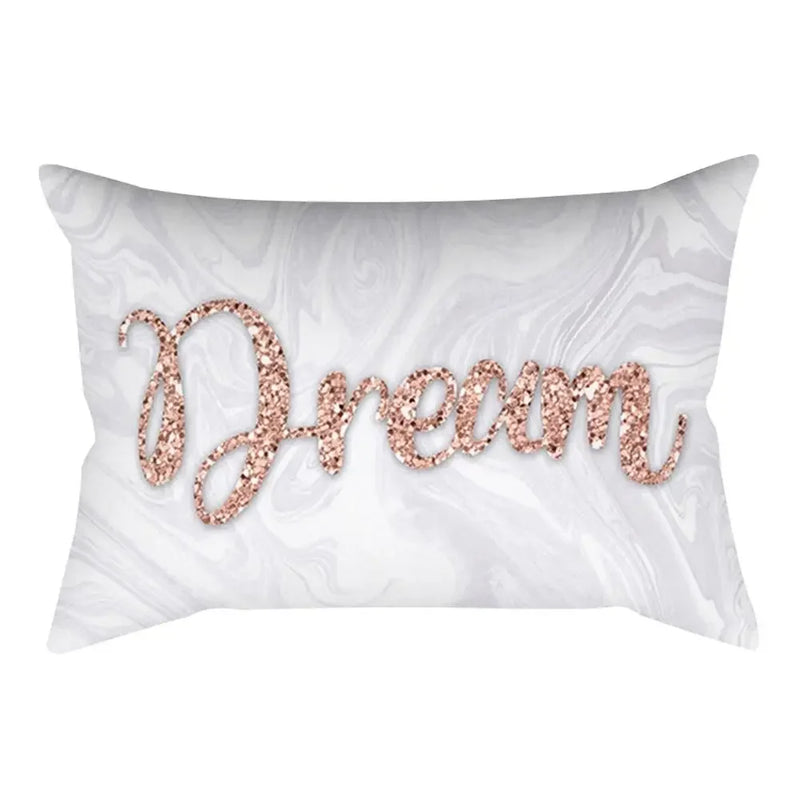 Axyaa Pink Geometric Stripes Pillow Cover for Home Decor and Living Room
