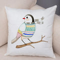 Axyaa Cartoon Parrot Pillowcase with Birds and Flowers 45x45cm
