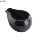 Axyaa Matte Ceramic Gravy Boat Milk Cup Steak Sauce Pot Seasoning Kitchen Tableware