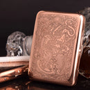 Pink Gold Pixiu Cigarette Case by Axya: Hand-Carved, Pressure-Resistant, Men's Gift Essentials