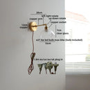 Axyaa LED Glass Wall Lamp Clear Amber Modern Nordic Design E27 Bathroom Light