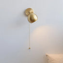 Modern Axyaa Bedside LED Wall Lamps, Swing Arm E27 Bulb, Gold Copper Finish