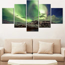 Northern Lights Aurora Borealis Canvas Wall Art by Axyaa - Home Decor Print