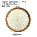 Axyaa Rattan Fruit Basket: Round Shell Tray for Home Snack Storage & Organization