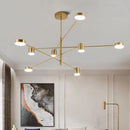 Axyaa Simple Black White Gold Ceiling Chandelier for Home and Restaurant