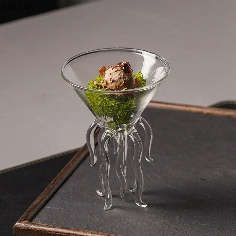 Axya Glass Urchin Dim Sum Bowl Set - Restaurant Quality Seafood-Themed Tableware