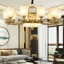 Axyaa Jade Chandelier: Elegant Living Room Lighting for Duplex Villas