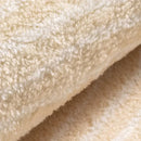 Axyaa French Flower Creamy Oval Bedside Carpet Medieval Style Retro Soft Rug