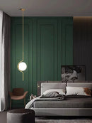 Nordic Glass Ball Pendant Light for Living Room by Axya