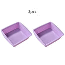 Silicone Baking Tray Set for Household Oven by Axyaa: Easy Demold, Rectangular & Square Cake Mold