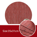 Axyaa Round PVC Placemats Set for Dining Table Farmhouse Boho Kitchen Accessories