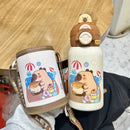 Axyaa Kids 500ML Stainless Steel Insulated Cup with Cute Cartoon Design