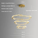 Axyaa Oval Crystal Dimmable Ceiling Chandelier for Villa Bedroom Dining Room