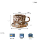 Axyaa Ceramic Coffee Cups and Saucers Set - Japanese Style Breakfast Afternoon Mugs