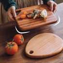 Axya Black Sandalwood Chopping Board: Antibacterial Solid Wood Plate for Stylish Kitchen