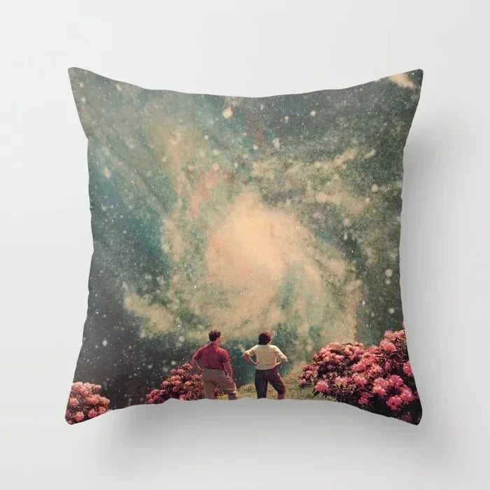 Axyaa Starry Sky Moon Cushion Cover - 45X45CM