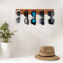 Axyaa Wooden Wall Mount Eyeglass Storage Rack for Sunglasses & Glasses Display