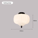 Axyaa Milk White Glass Pendant Lamp | Modern Bedroom Ceiling Light