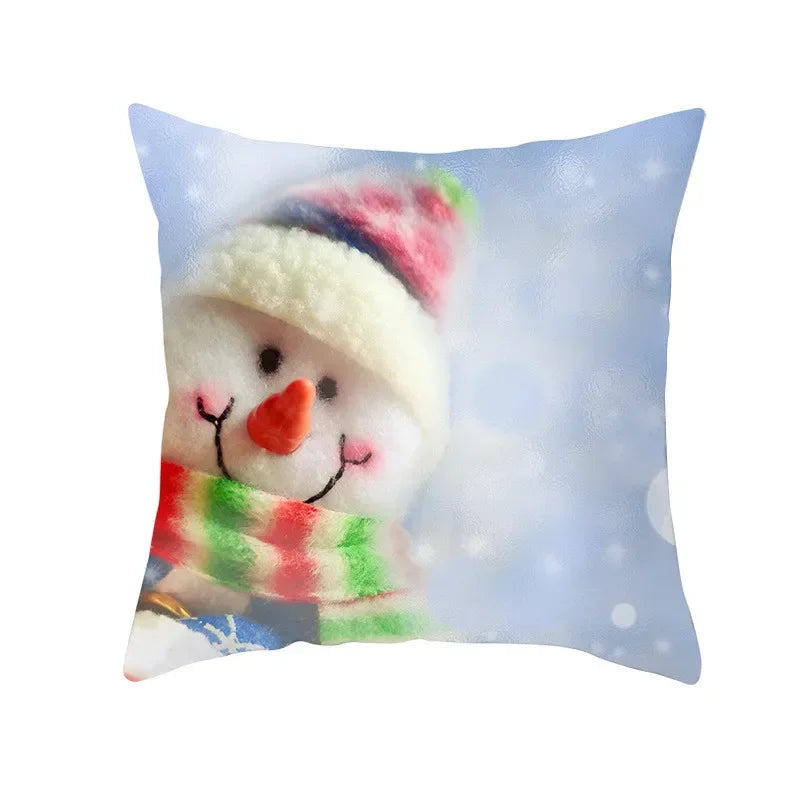 Snowman Pillow Cover Winter Home Decor Cushion Covers by Axyaa