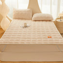 Axyaa Rose Velvet Bed Mattress: Thick & Cozy Student Dorm Room Mat.