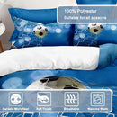 Axyaa Rose Leopard Print Bedding Set: Duvet Cover + 2 Pillowcases