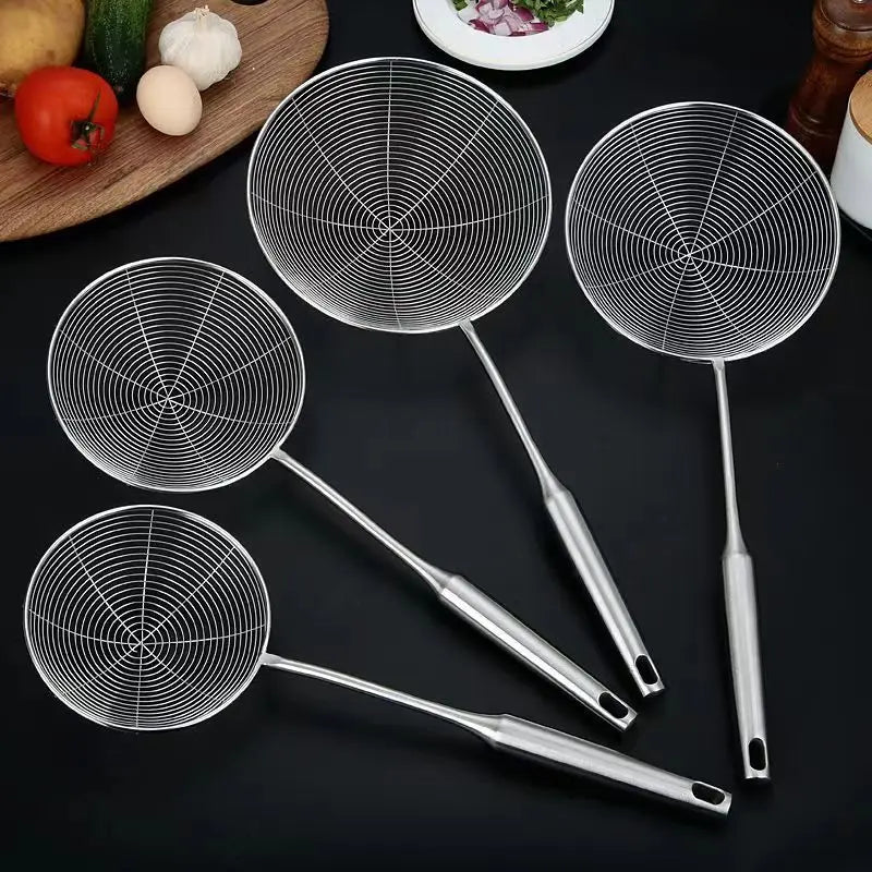 Axyaa Stainless Steel Mesh Colander Skimmer for Kitchen Strainer and Cooking