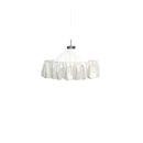 Axyaa Wabi Sabi White Cloth Fabric Pendant Light: Modern Retro LED Chandelier