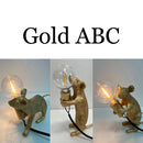 Axyaa Resin Animal LED Desk Lamp - Rat Cat Squirrel Night Light