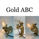 Axyaa Animal LED Table Lamp - Unique Rat Cat Squirrel Night Light Desk Decor